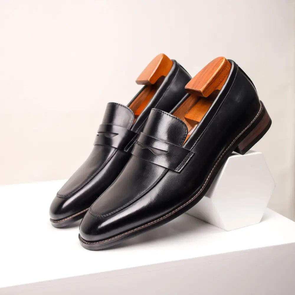 Men's Leather Shoes Business First Layer Cowhide Lazy Beyond Trends Hub