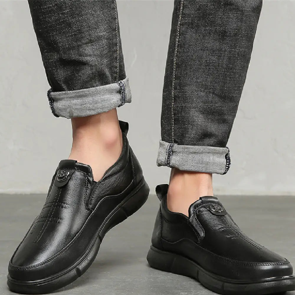 Men's Leather Shoes Daddy's Shoes For Middle-aged And Elderly People Soft Bottom Beyond Trends Hub