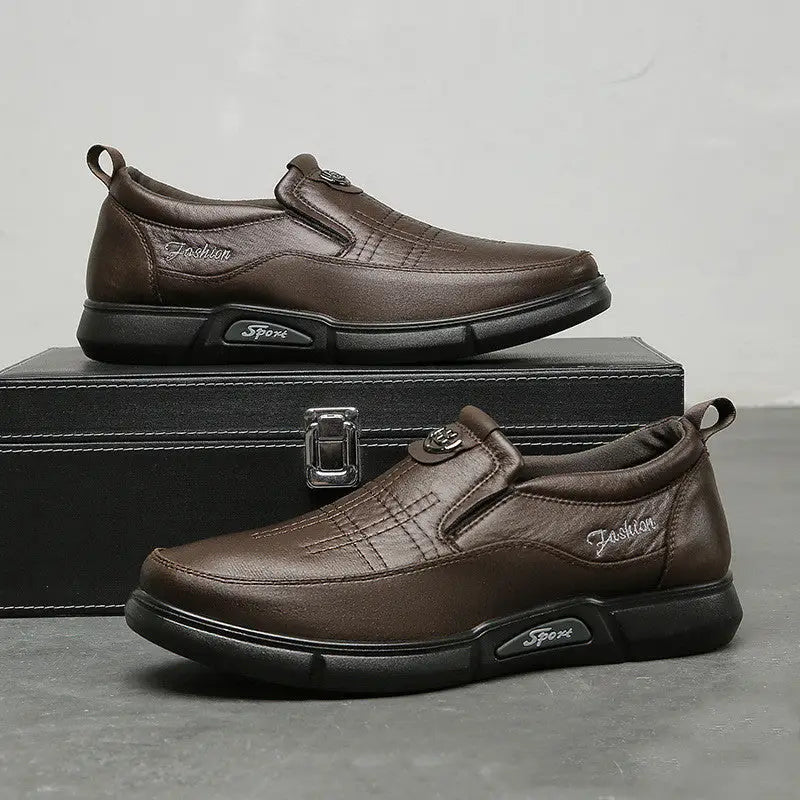 Men's Leather Shoes Daddy's Shoes For Middle-aged And Elderly People Soft Bottom Beyond Trends Hub