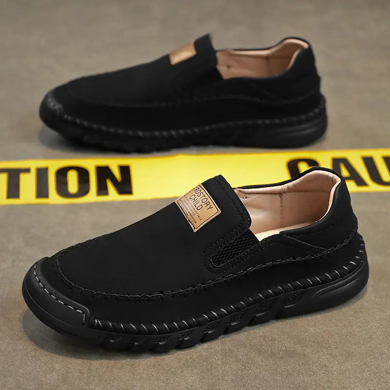 Men’s Leather Shoes Hand-stitched Casual