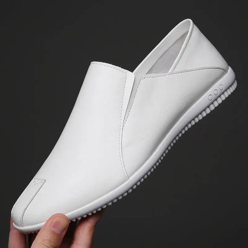 Men's Leather Shoes Setting Foot Style In White Beyond Trends Hub