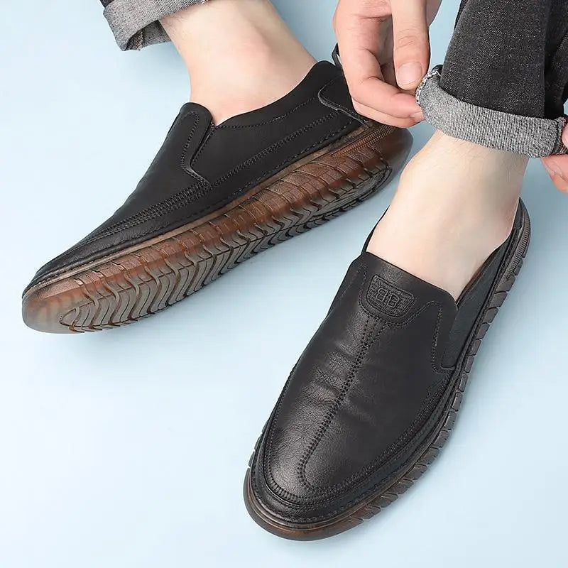 Men's Leather Shoes Soft Bottom Beef Tendon Bottom Beyond Trends Hub