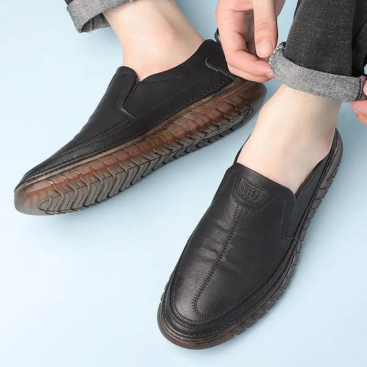 Men's Leather Shoes Soft Bottom Beef Tendon Bottom Beyond Trends Hub
