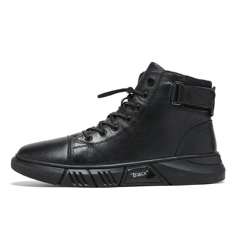 Men’s New Leather Plush Martin Boots Casual