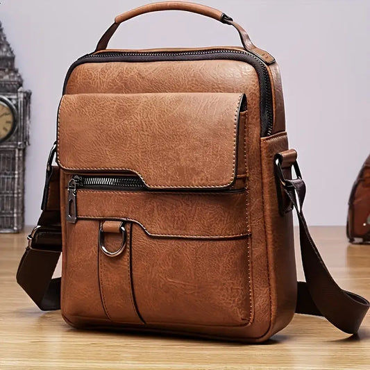 Men’s New Shoulder Bag Crossbody Bag For Men Messenger Bag Handbag PU Leather Purse Messenger Crossbody Bags Casual