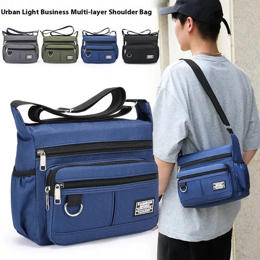 Men's Outdoor Leisure Multi-layer Zipper Messenger Bag Beyond Trends Hub