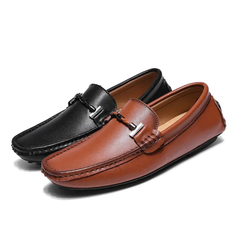 Men’s Plus Size British Fashion Casual Leather Shoes