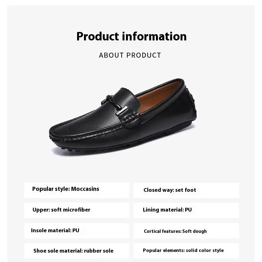 Men’s Plus Size British Fashion Casual Leather Shoes
