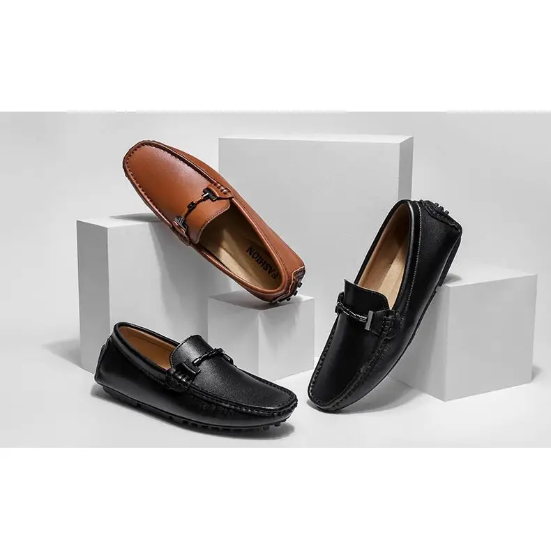 Men’s Plus Size British Fashion Casual Leather Shoes