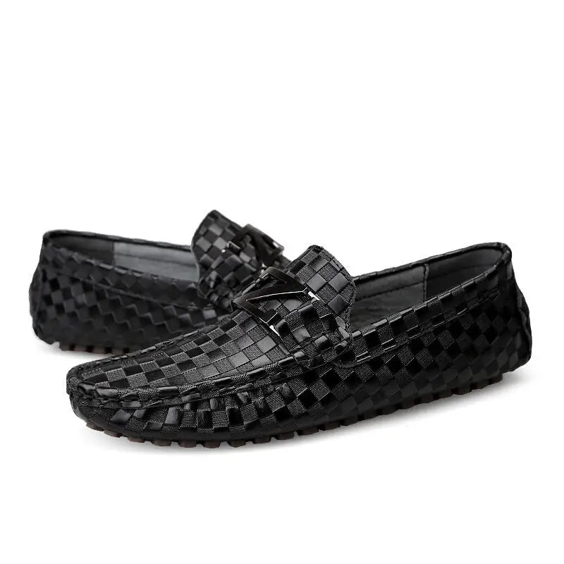 Men’s Plus Size Casual Leather Shoes Pedal Peas