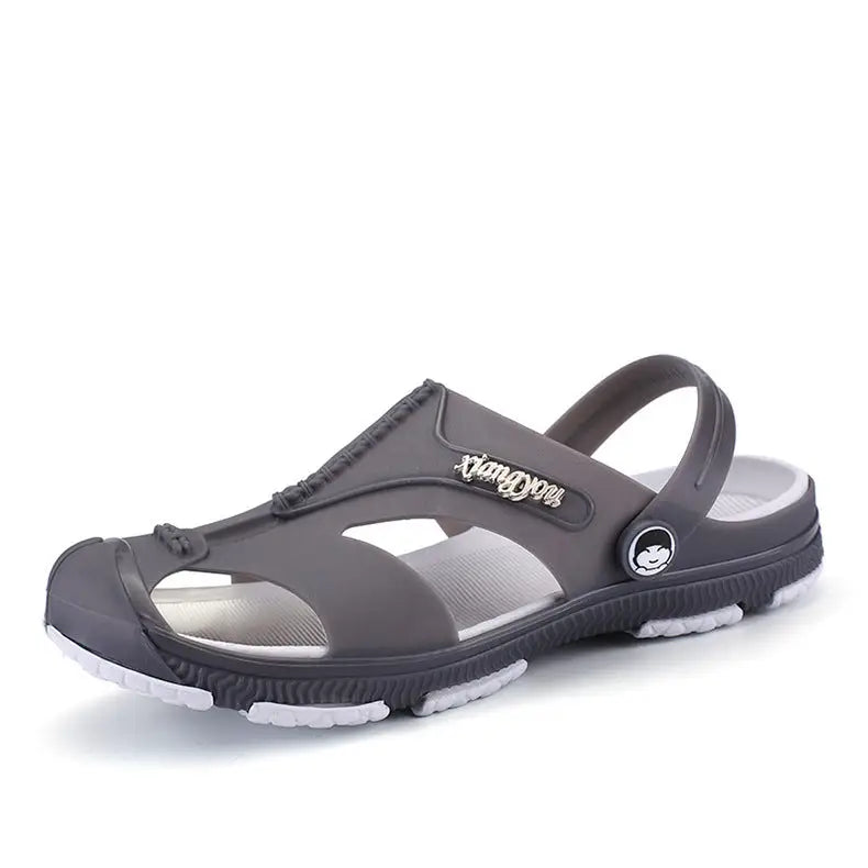 Men’s Plus Size Slippers Baotou Half Slippers - Grey / 40