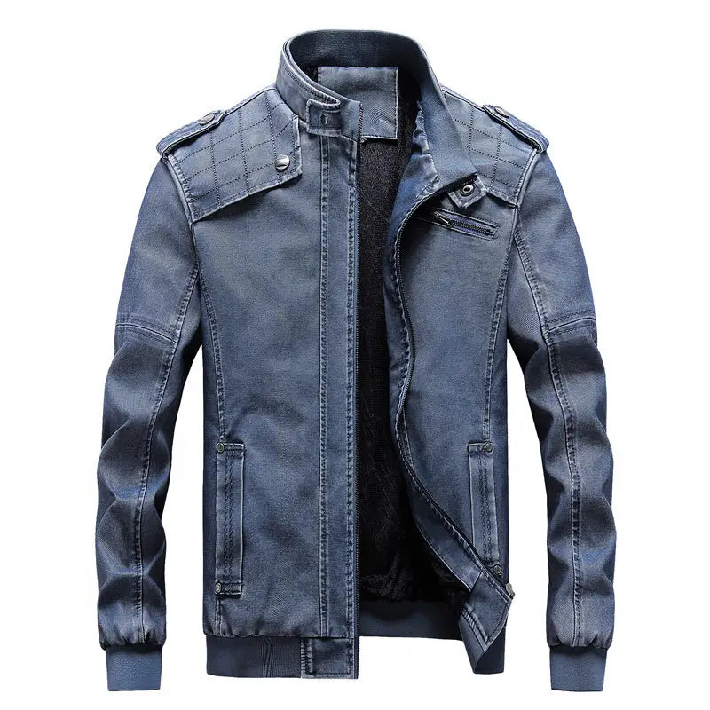 Men’s PU motorcycle leather jacket
