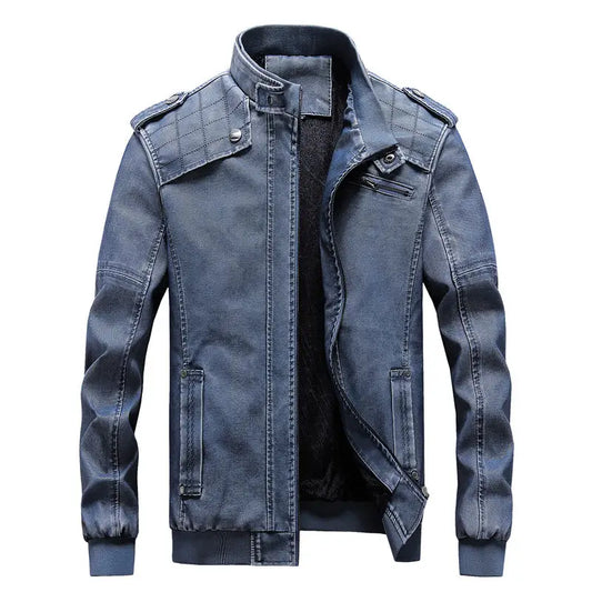Men’s PU motorcycle leather jacket
