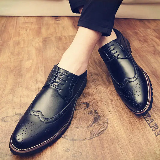 Men's shoes autumn breathable British leather shoes Beyond Trends Hub