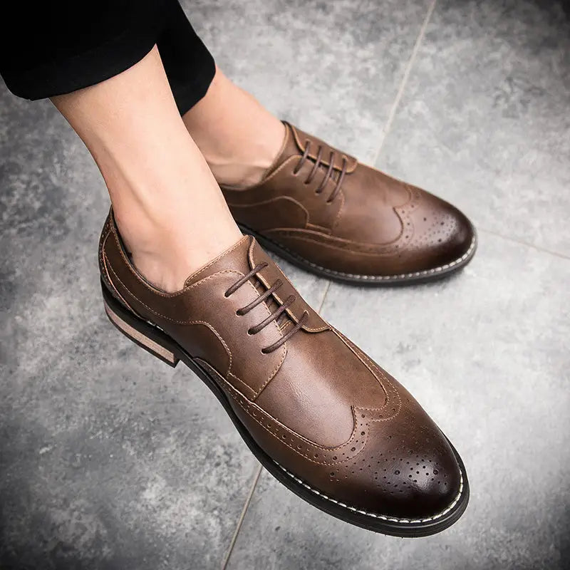Men's shoes autumn breathable British leather shoes Beyond Trends Hub