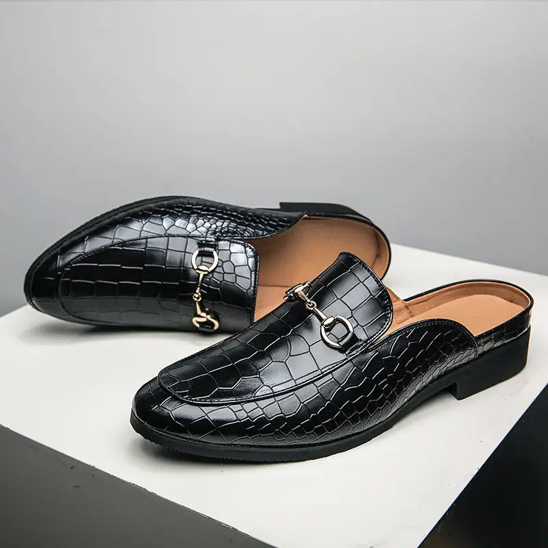 Men’s Shoes Half Slippers Men’s Shoes - Black / 38