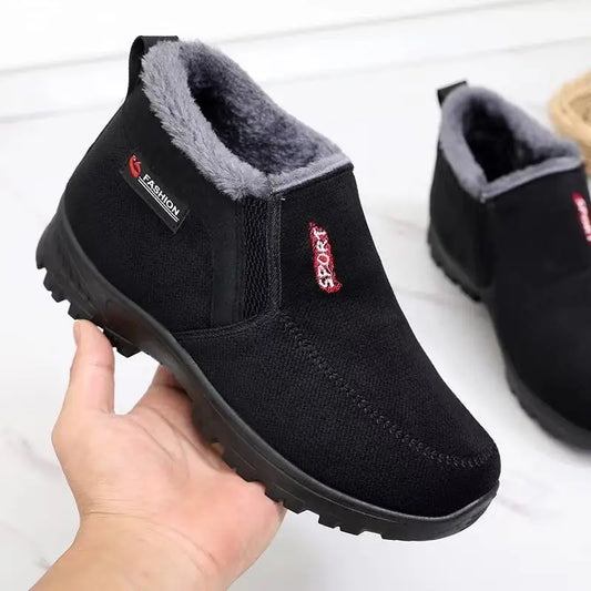 Men’s Shoes Thermal Non-slip Cotton-padded Shoes Casual Slip-on Old Beijing Cloth Shoes