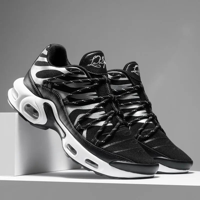 Men’s Shoes Training Shoes Air Cushion Running Shoes Sports Shoes Jogging - Black / 39