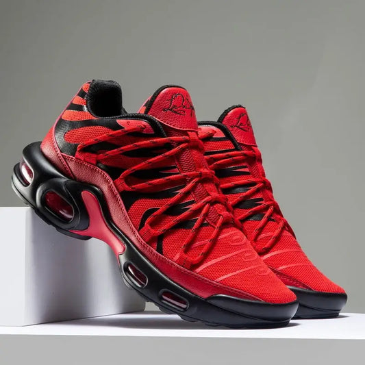 Men’s Shoes Training Shoes Air Cushion Running Shoes Sports Shoes Jogging - Red / 39