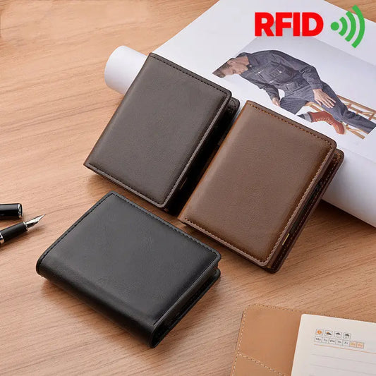 Men's Short Automatic Pop-up Aluminum Alloy Card Package Anti-theft Swiping Anti-magnetic Card Cover Cassette Beyond Trends Hub