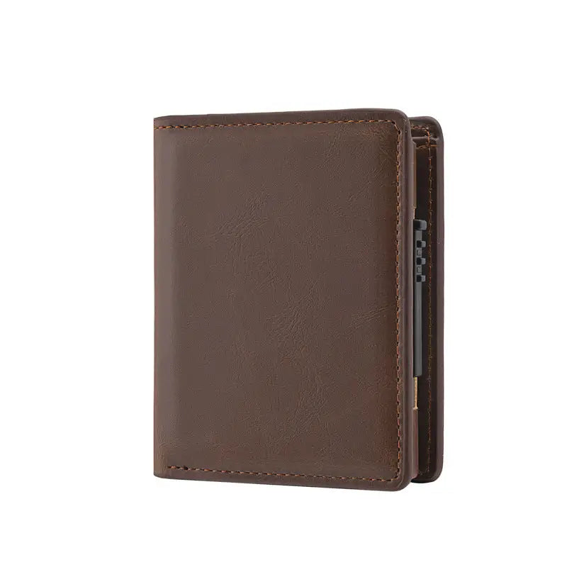 Men's Short Automatic Pop-up Aluminum Alloy Card Package Anti-theft Swiping Anti-magnetic Card Cover Cassette Beyond Trends Hub