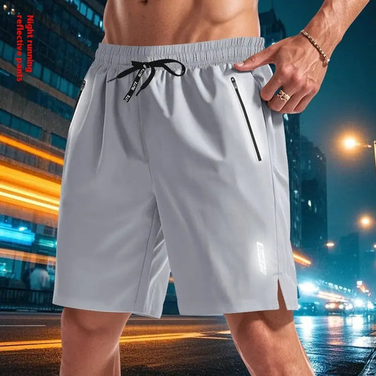 Men’s Shorts Micro Elastic Loose Luminous Quick-dry Casual Shorts