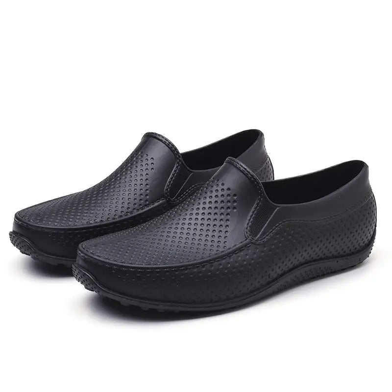 Men’s Simple Casual PVC Short Rain Boots - Black / 39