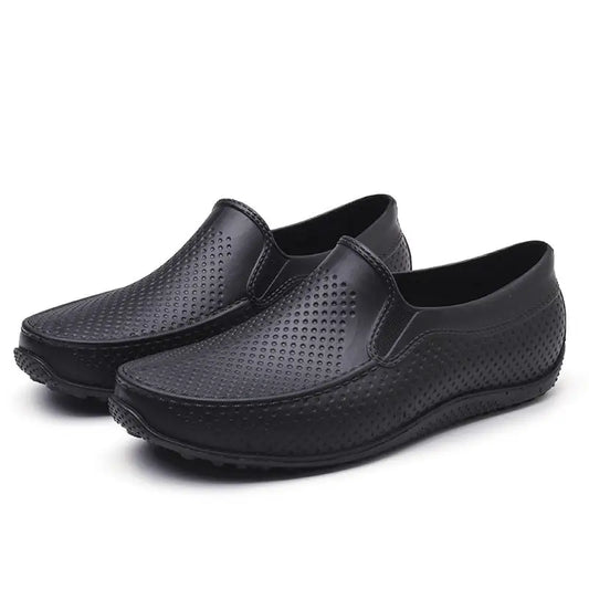 Men’s Simple Casual PVC Short Rain Boots - Black / 39