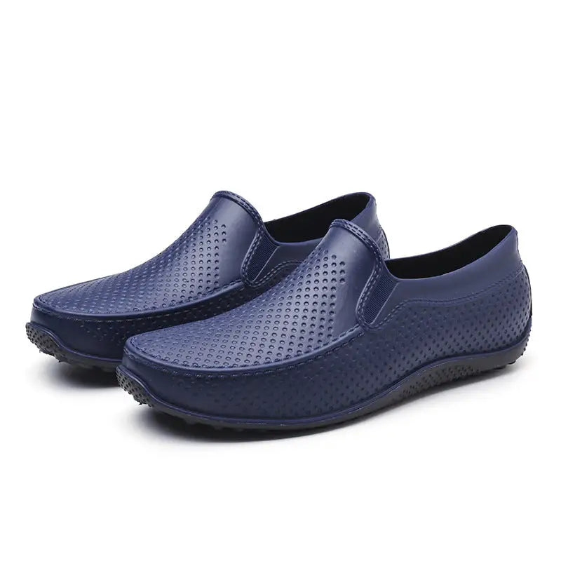 Men’s Simple Casual PVC Short Rain Boots - Dark Blue / 39