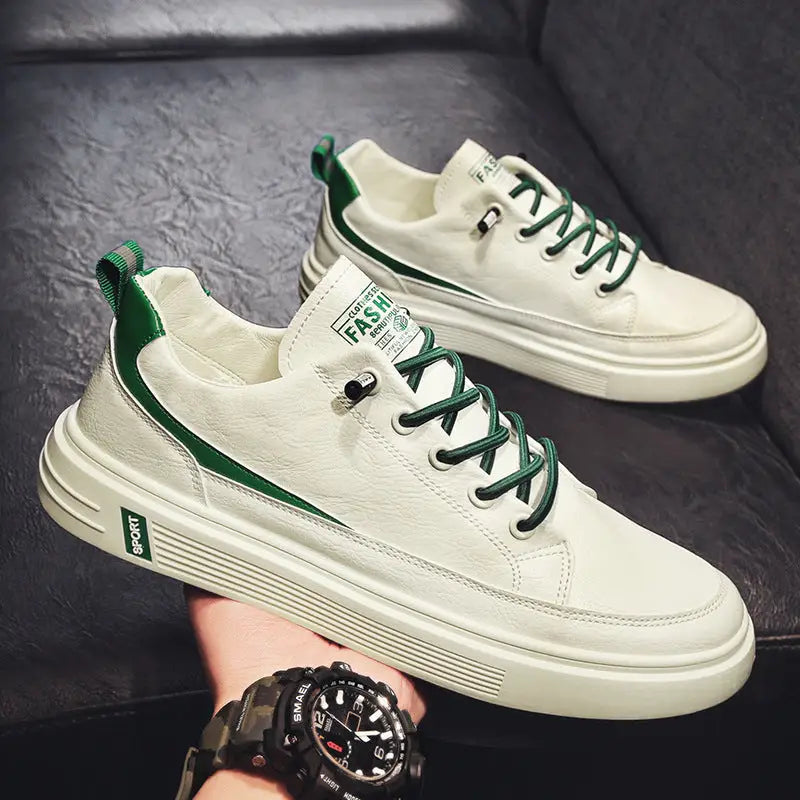 Men's Spring And Autumn Leather Casual Sneakers Beyond Trends Hub