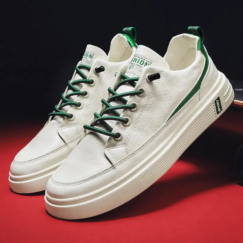 Men's Spring And Autumn Leather Casual Sneakers Beyond Trends Hub