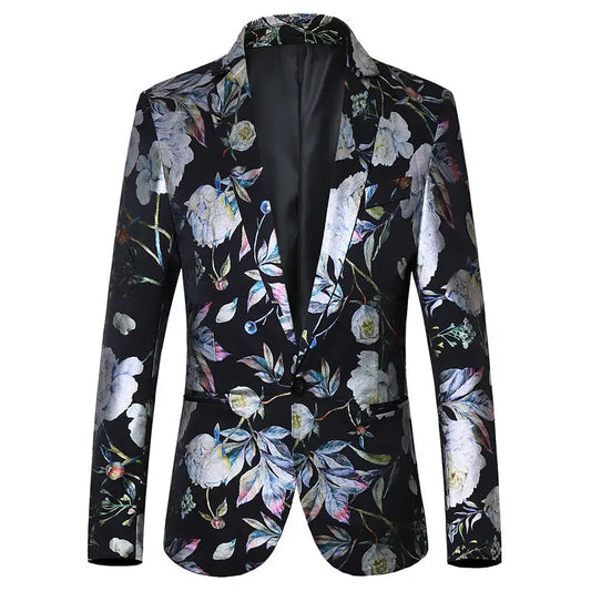 Men’s Suits Casual Korean Style Youth Slim Suits - Black / M