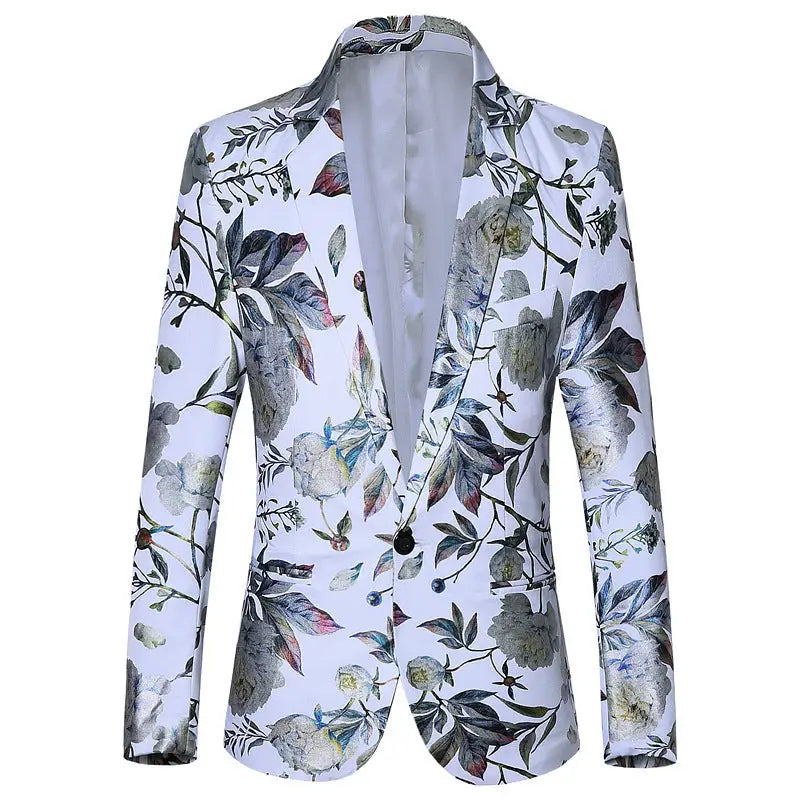 Men’s Suits Casual Korean Style Youth Slim Suits - White / M