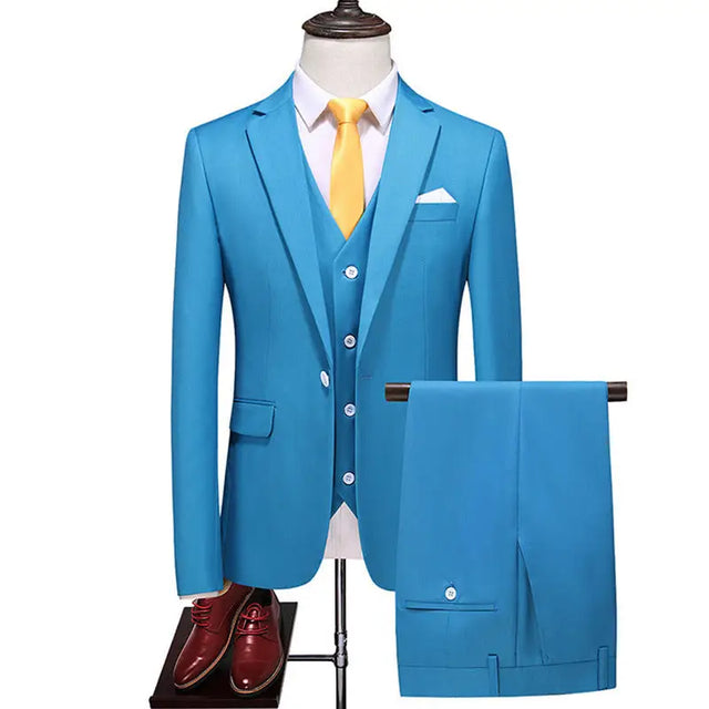 3 Piece Stylish Men’s evening suit – ideal for formal dinners & events."
