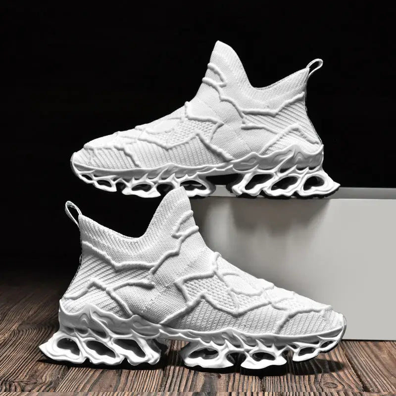 Men's Summer New Breathable Running Shoes Trendy Fashion Platform Fly Woven Mesh Casual Beyond Trends Hub