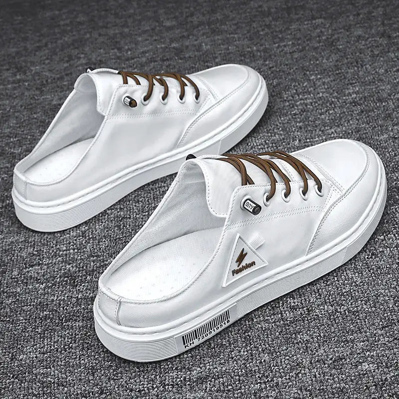 Men's Summer Wear Breathable Deodorant Slip-on Lofter Half Slippers Casual Sports Heel-free Fashion Shoes Beyond Trends Hub