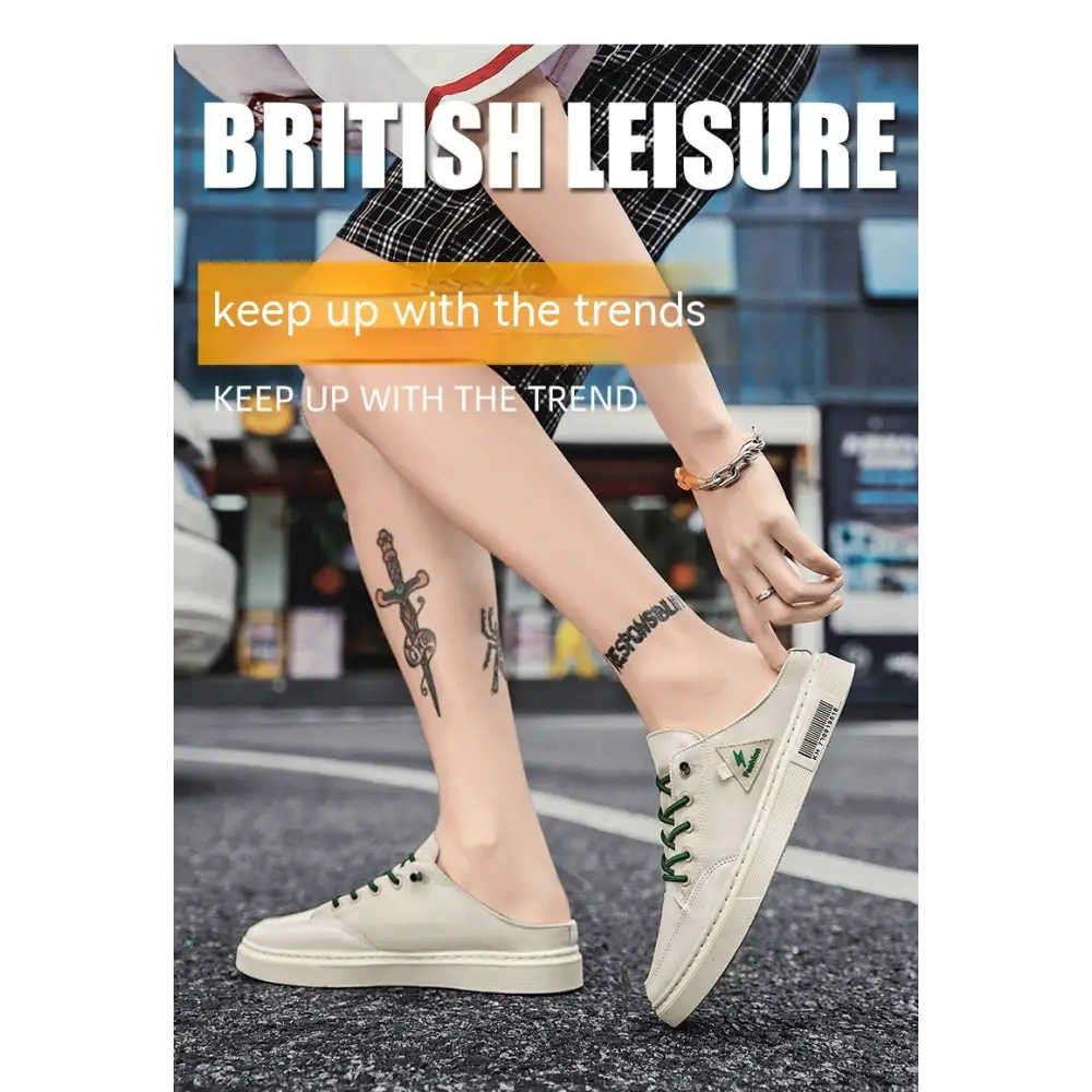 Men's Summer Wear Breathable Deodorant Slip-on Lofter Half Slippers Casual Sports Heel-free Fashion Shoes Beyond Trends Hub