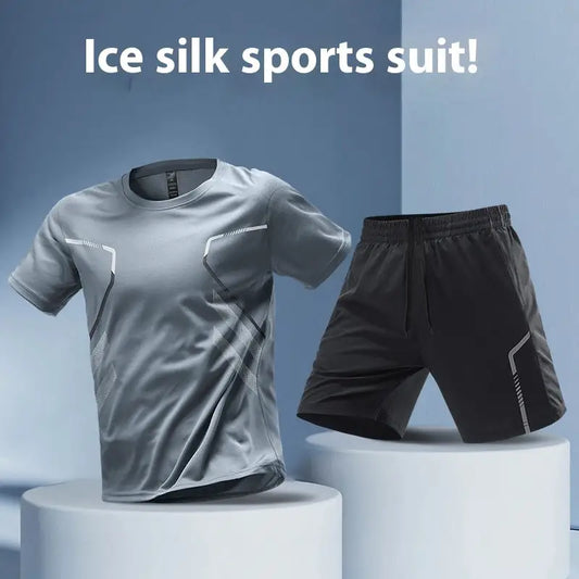 Men’s T-shirts Sports Running T-shirt Color Block Men Quick-drying Breathable Short Sleeve Round Neck Active Tee