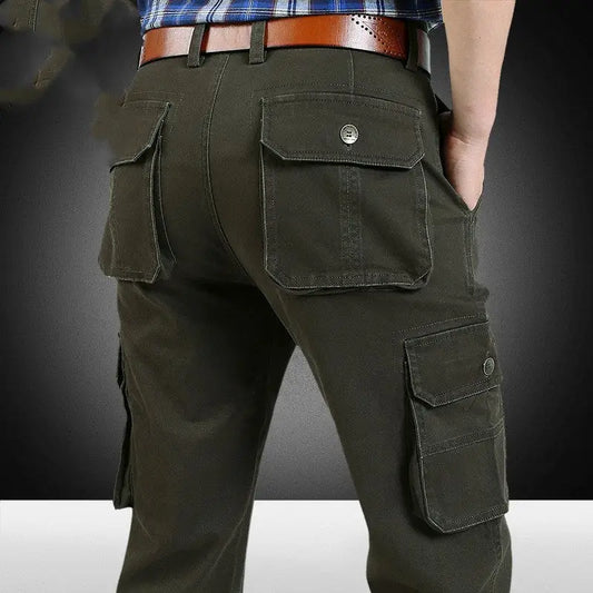 Men’s trousers pocket large casual trousers