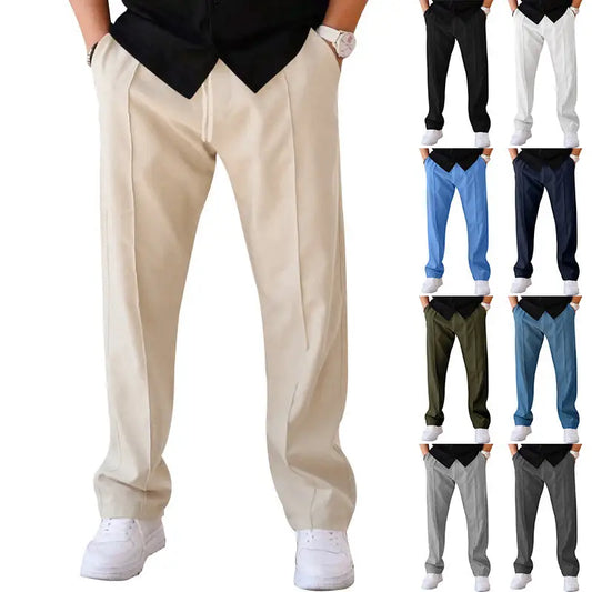 Men's Trousers Sports Casual Loose Straight Pants With Drawstring Design Clothing - Beyond Trends Hub 