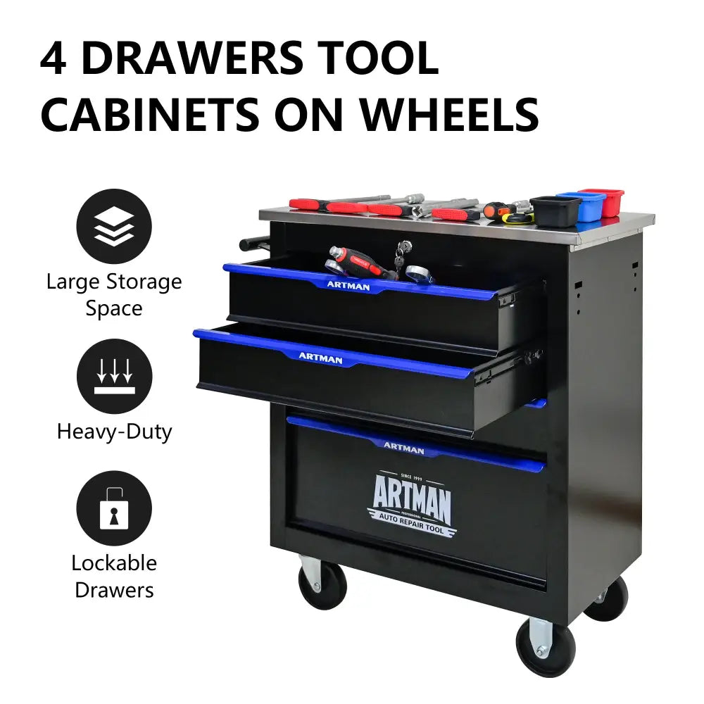 Metal Multi-tool Cart - BlackBlue - 5