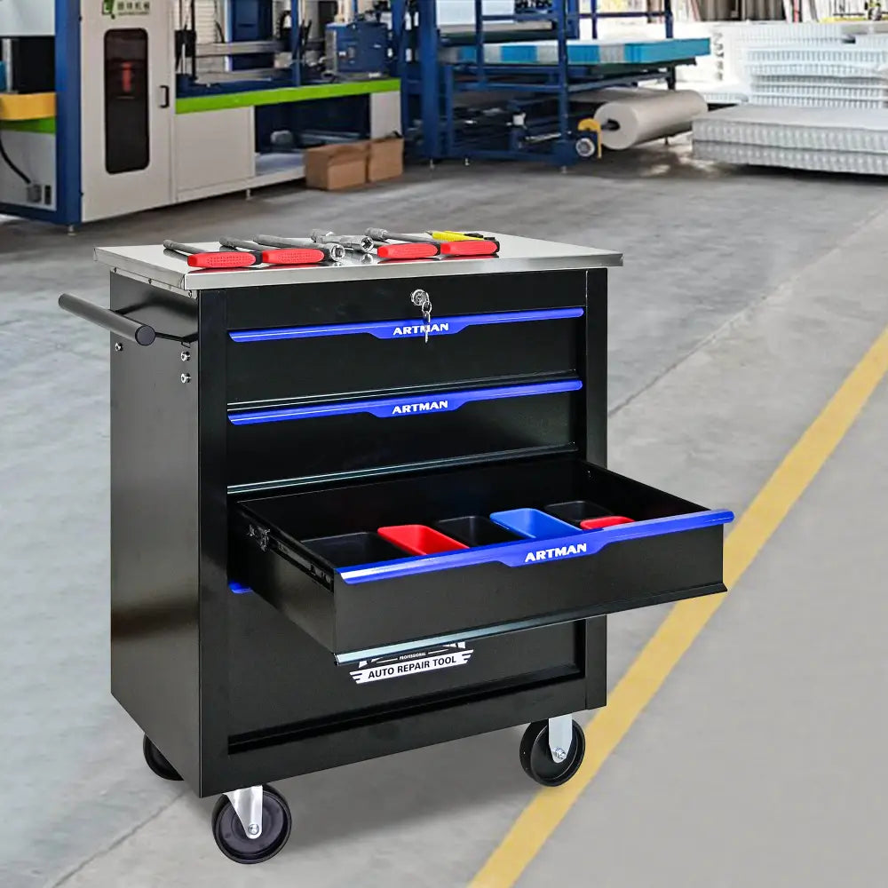 Metal Multi-tool Cart - BlackBlue - 5