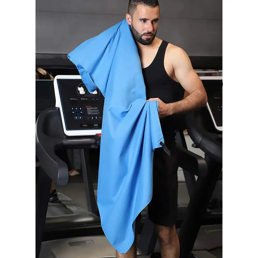 Microfiber Travel Towels Assorted Size Quick Dry Sweat Absorption Widely Used Bath Towel for Gym Sports Outdoor Sky