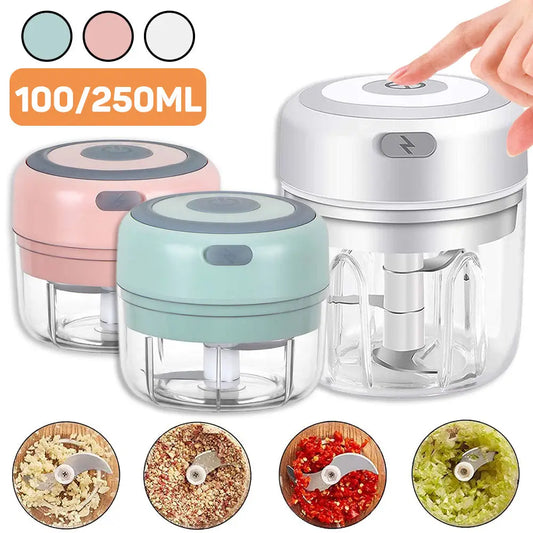 Mini Electric Garlic Chopper USB Charging Ginger Masher Machine Sturdy Durable Chili Vegetable Crusher Kitchen Tool Beyond Trends Hub