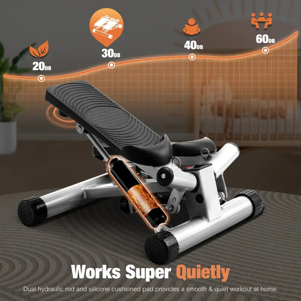 Mini Stepper With Resistance Band - Gray - 5