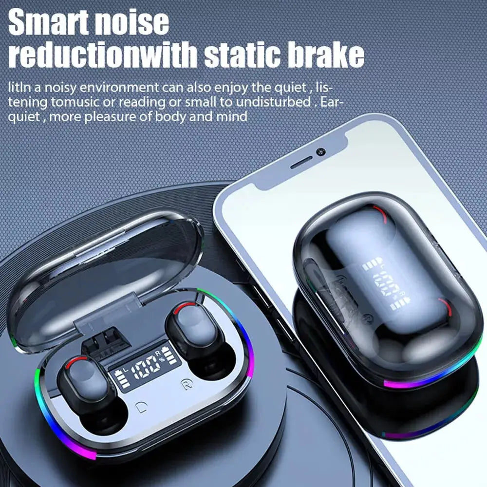 Mini Wireless Earbuds - Earbud Headphones With Digital Display Bluetooth Earbuds TWS 5.3 Wireless Headphones Earphone