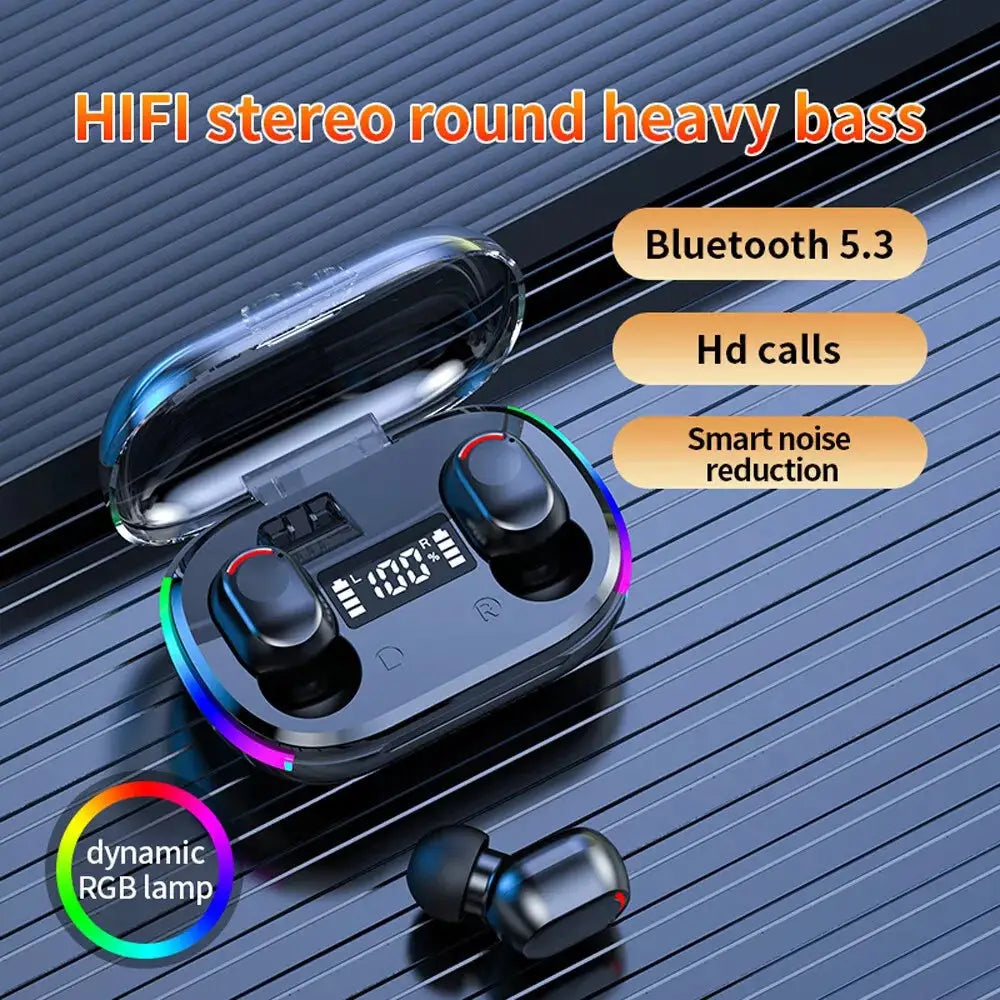 Mini Wireless Earbuds - Earbud Headphones With Digital Display Bluetooth Earbuds TWS 5.3 Wireless Headphones Earphone