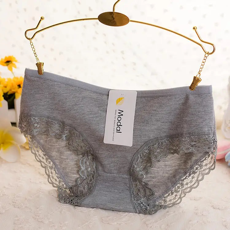 Modal Bamboo Charcoal Fiber Underwear Black Red Lace Underwear Women's Underwear Beyond Trends Hub