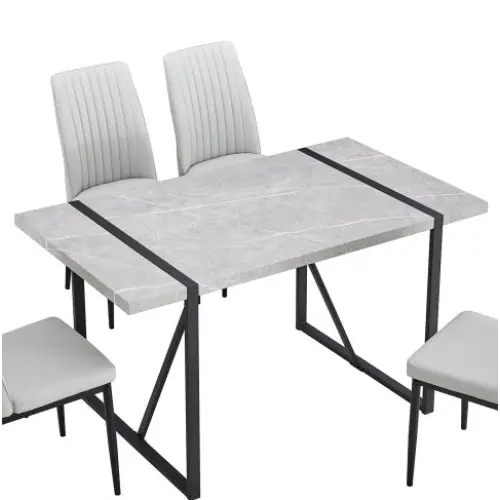 Modern Dining Table 55 Inch Kitchen Table For 4 People Rectangular Dinner Table For Dining Room Home Office Living Room