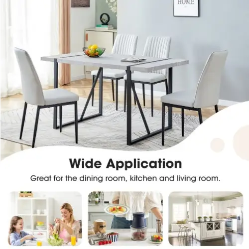 Modern Dining Table 55 Inch Kitchen Table For 4 People Rectangular Dinner Table For Dining Room Home Office Living Room